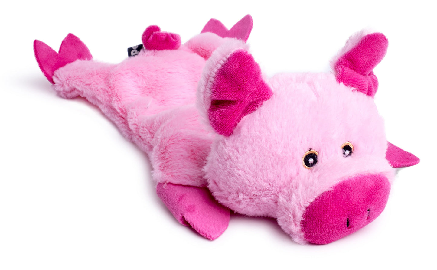 Crinkle Flat Pig Dog Toy