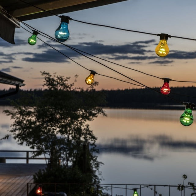 Konstsmide 20 Multi Coloured Bulb Warm White LED Festoon Lights