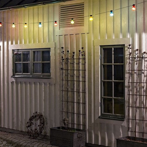 Konstsmide 20 Multi Coloured Bulb Warm White LED Festoon Lights