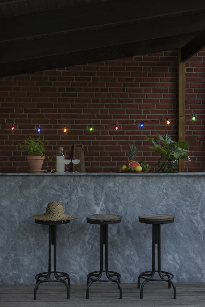 Konstsmide 40 Clear Multi Colour Oval Bulb Set Warm White LED's