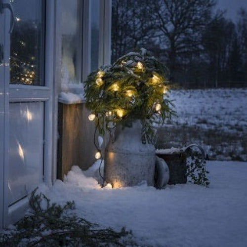 Konstsmide 20 Oval Clear Bulb Amber LED Festoon Lights