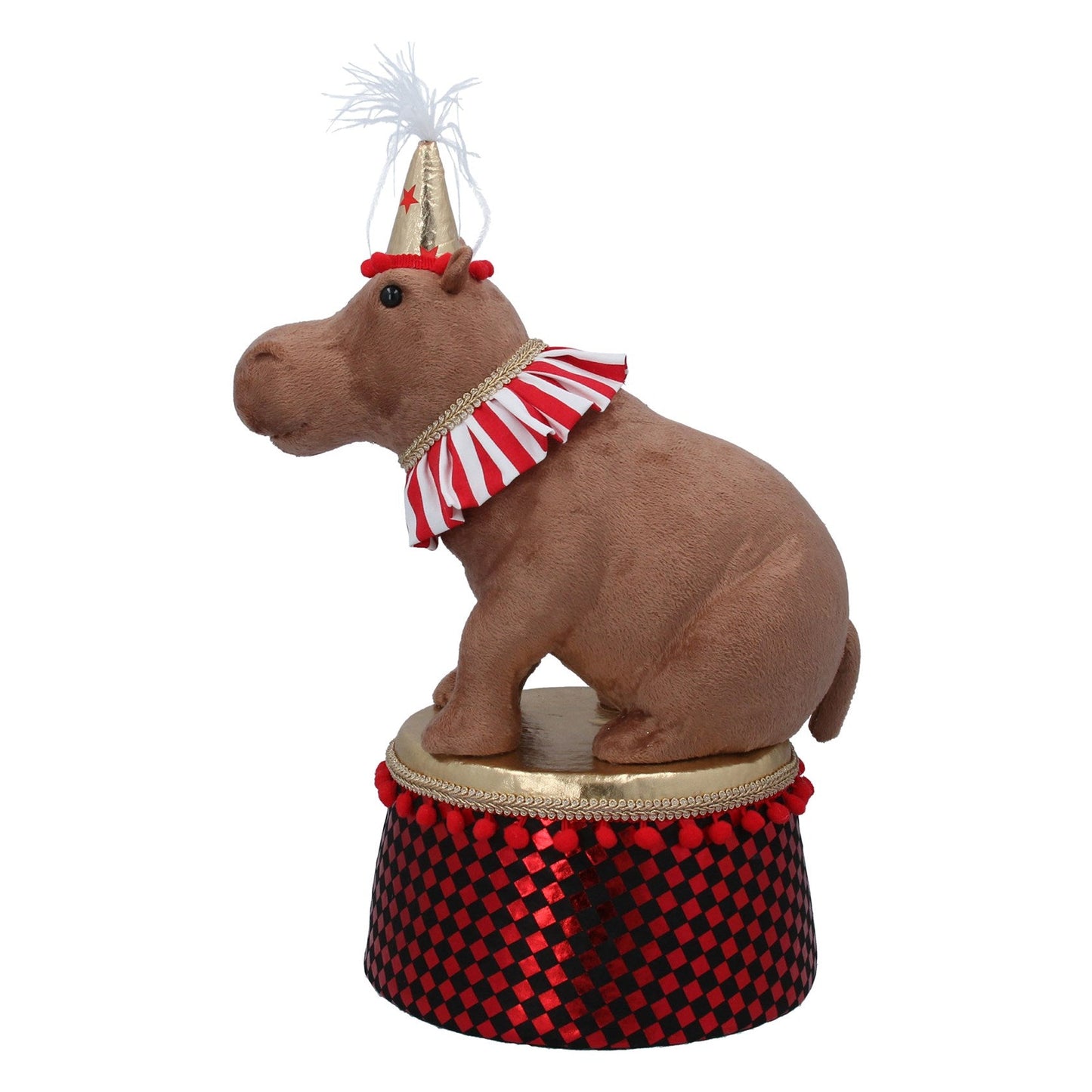 Circus Hippo on Plinth Ornament
