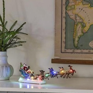 Konstsmide Santa and Sleigh Fibre Optic Lit Scene Decoration