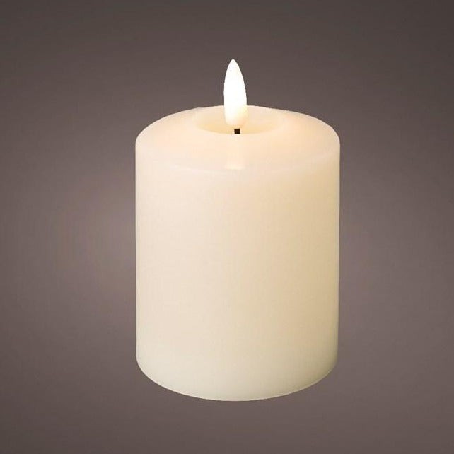 Cream Church Candle LED Wick 11.5cm x 7.5cm