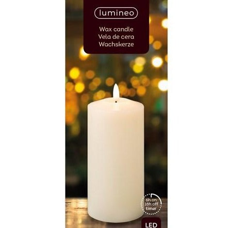 Cream Church Candle LED Wick 17.5 x 7.5cm
