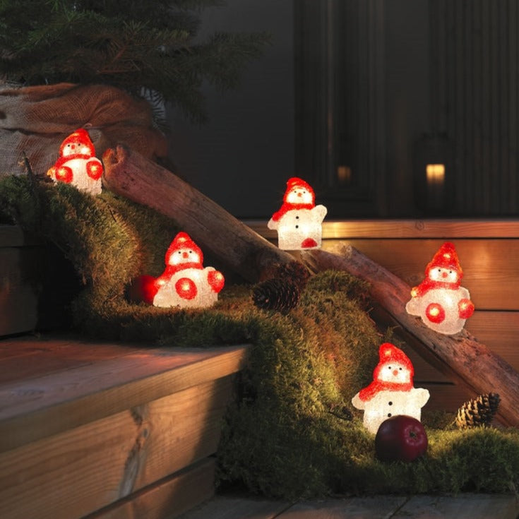 Konstsmide Acrylic 5 Piece Snowman Set LED