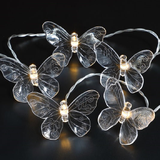 Noma 20 Solar Butterfly String Lights