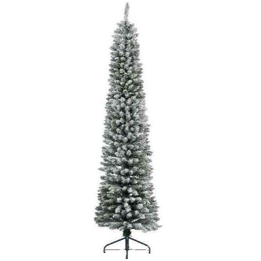 Kaemingk Snowy Pencil Pine 180cm/6ft Christmas Tree