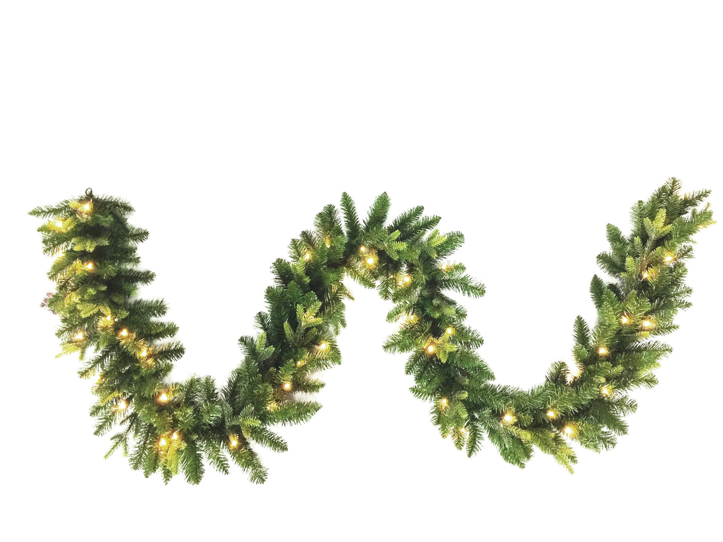 St Moritz Fir 9ft/240cm Garland with Warm White Lights