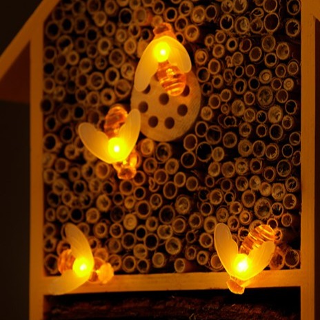 Solar Insect House with LED Bee Lights