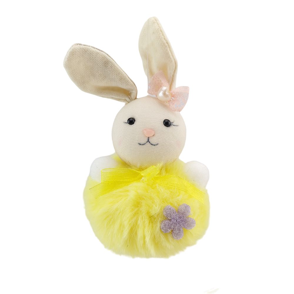 Hanging Yellow Pom Pom Easter Bunny