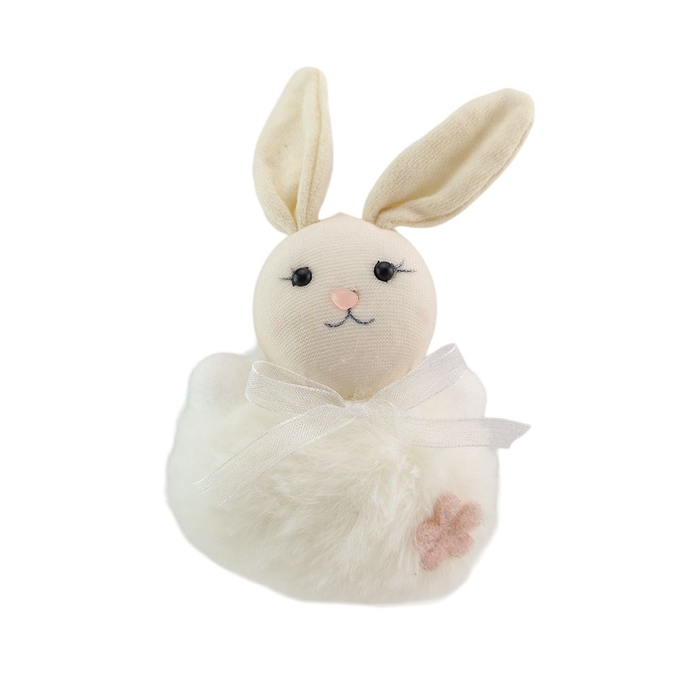 Hanging White Pom Pom Easter Bunny
