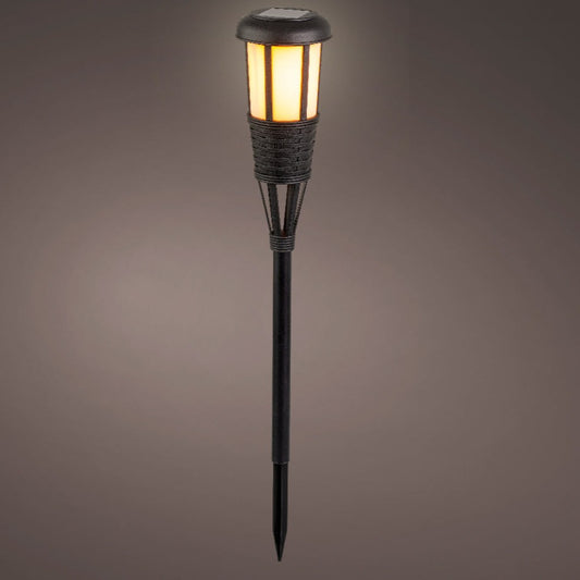 Black Solar Garden Torch Flame Effect Stake Light