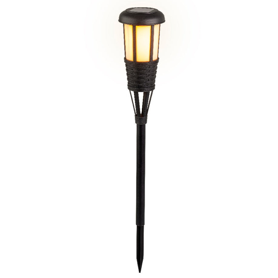 Black Solar Garden Torch Flame Effect Stake Light