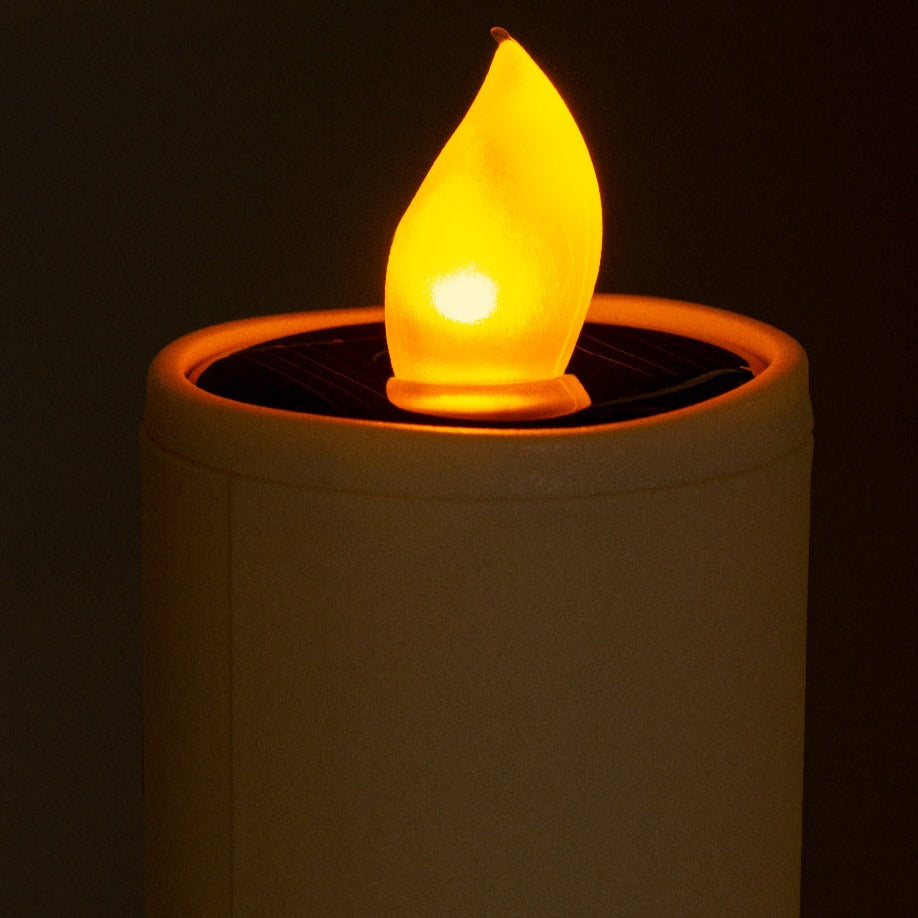 Solar Flame Effect Candle Garden Stake Light