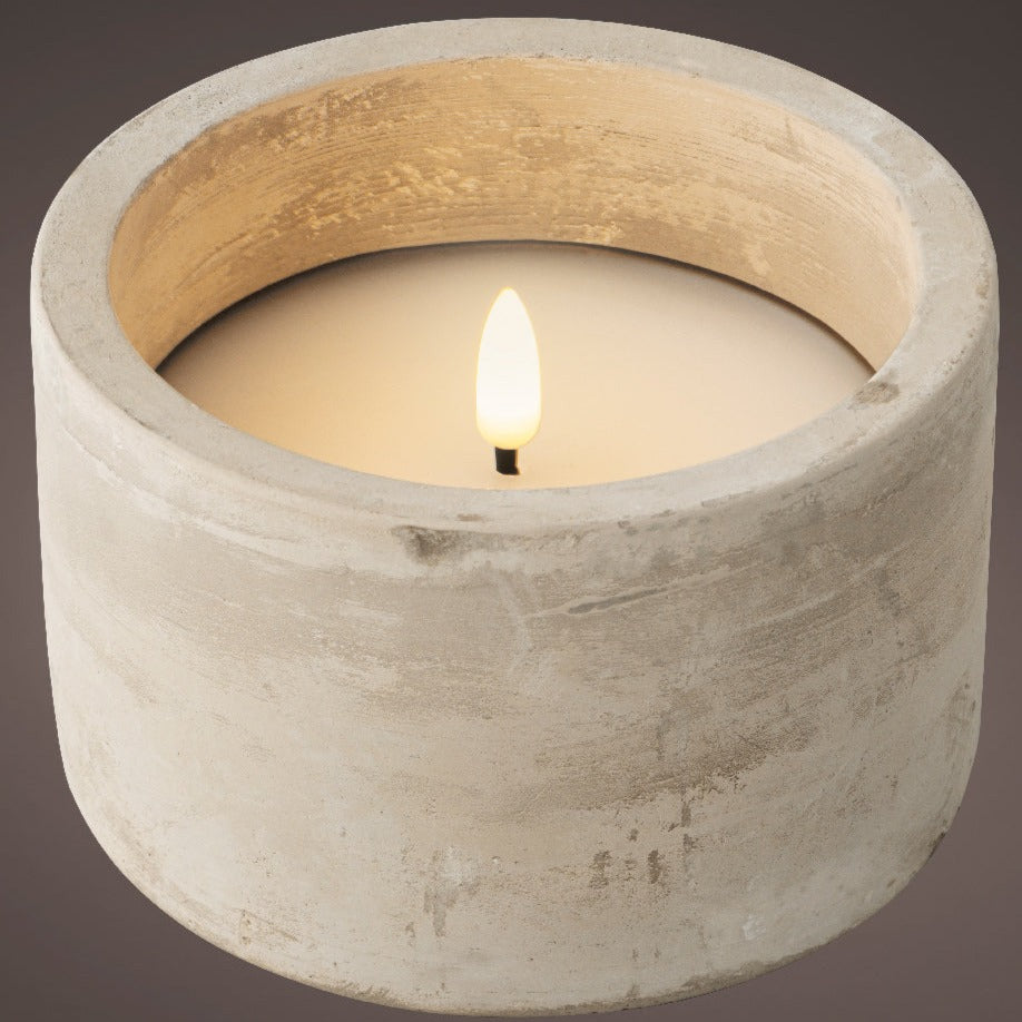 Grey Concrete LED Candle