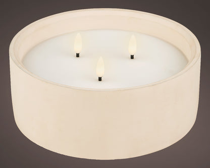 concrete candle on a grey background