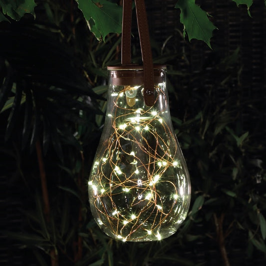 Hanging Glass Bulb with Fine Wire Solar Lights