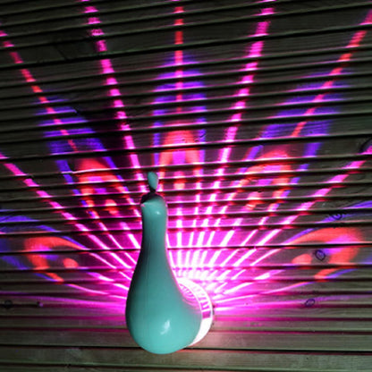 Percy Peacock Wall Light Battery Operated