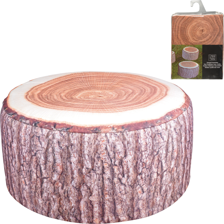 Outdoor Inflatable Pouffe Tree Trunk Design