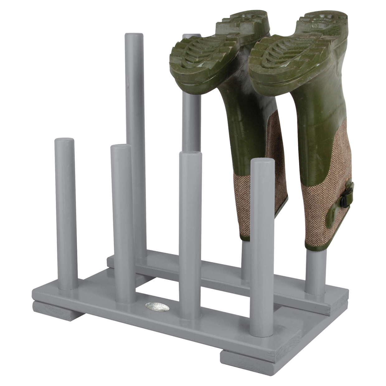Grey Wooden Boot Rack