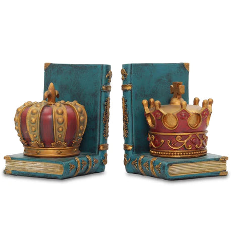 Vintage Style Crown Bookends