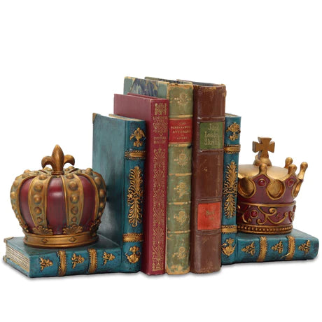 Vintage Style Crown Bookends