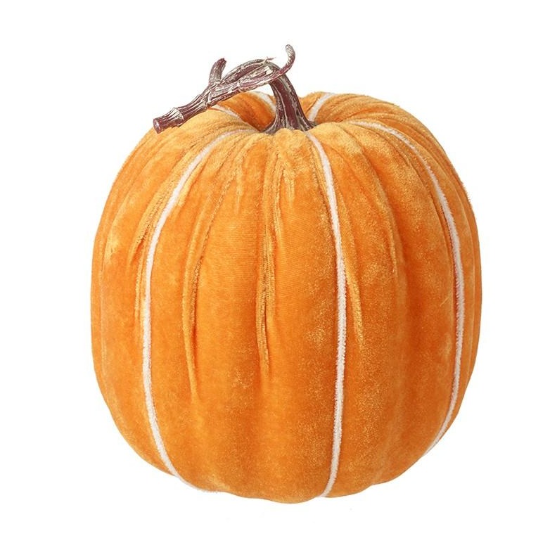 Halloween Velvet Pumpkin Decoration 23cm