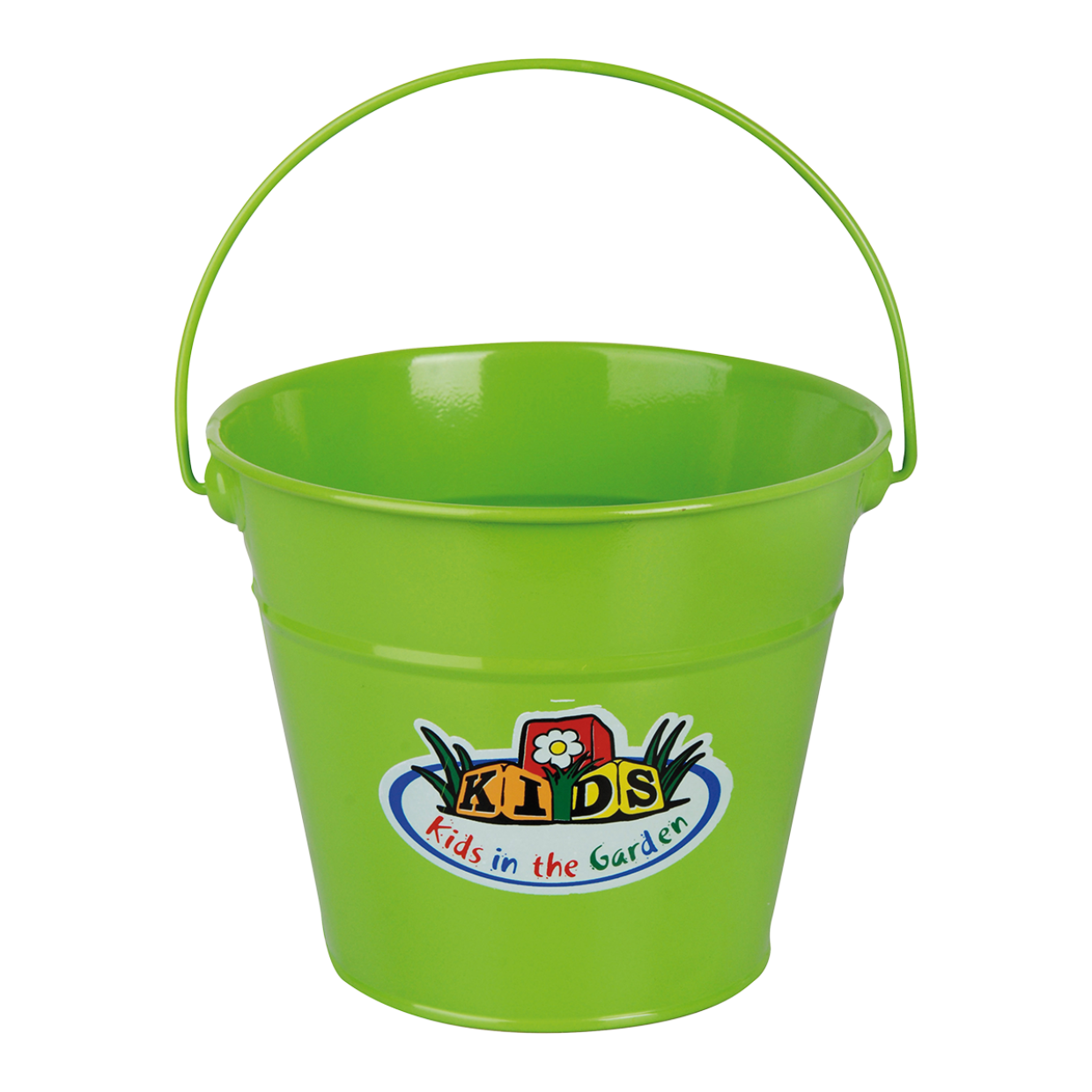 Children's Green Metal Gardening Bucket