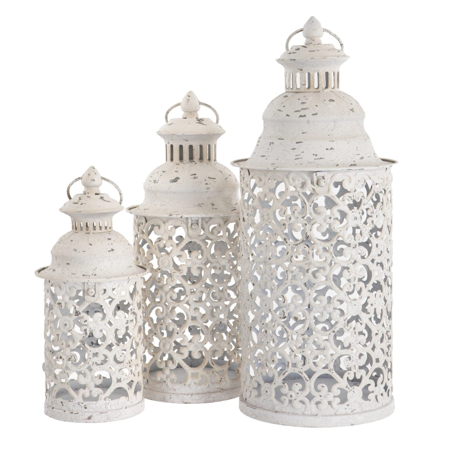 Nettuno Vintage Style Rustic Lanterns Set Of 3