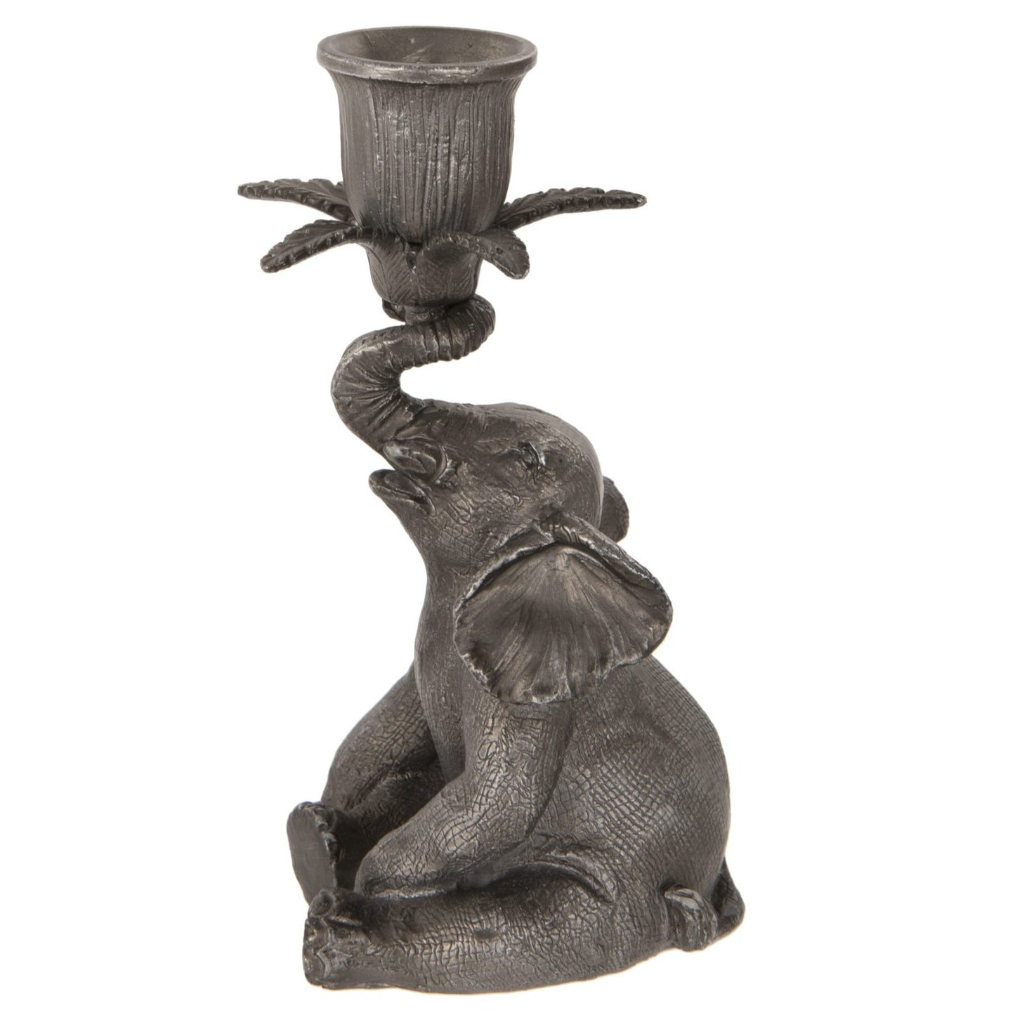 Vintage Style Rustic Elephant Candlestick Holder