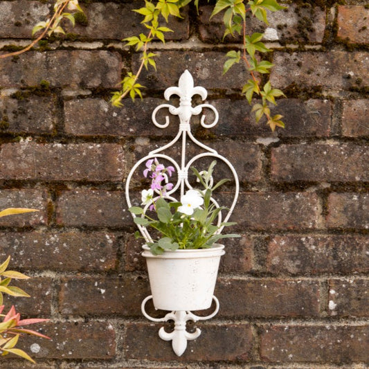 White Fleur Wall Planter