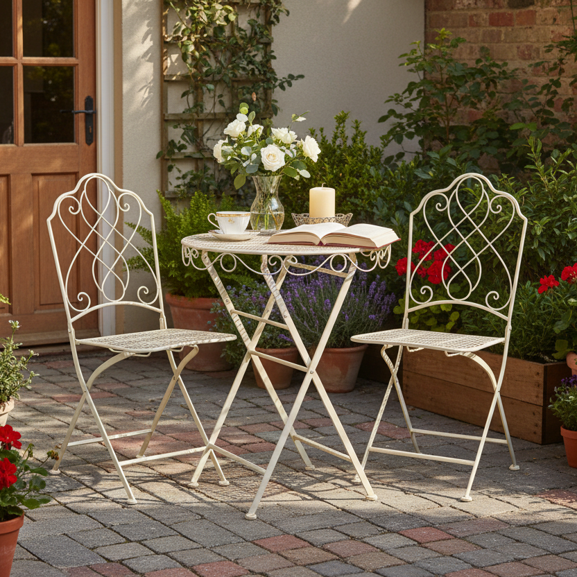 Ascalon Avalon Antique Cream 3 Piece Bistro Set