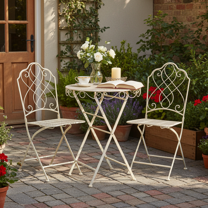 Ascalon Avalon Antique Cream 3 Piece Bistro Set