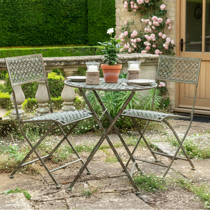 Ascalon Marlborough Blue Rust 3 Piece Bistro Set