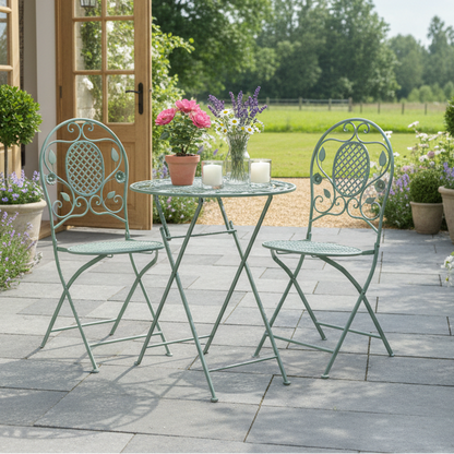Ascalon Vintage Green Chloe 3 Piece Bistro Set