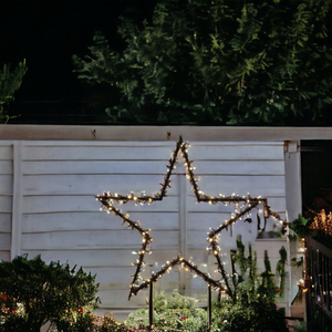 Garden Star Outdoor Display Wall or Stake Light Warm White 102cm