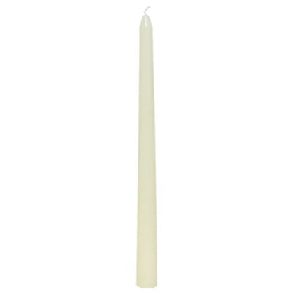 Pack of 12 Cream Wax Dinner Candles