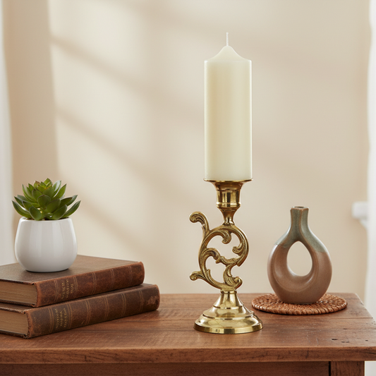 Cream Church Candle 20cm