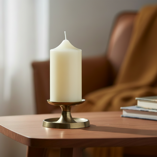 Cream Church Candle 15cm