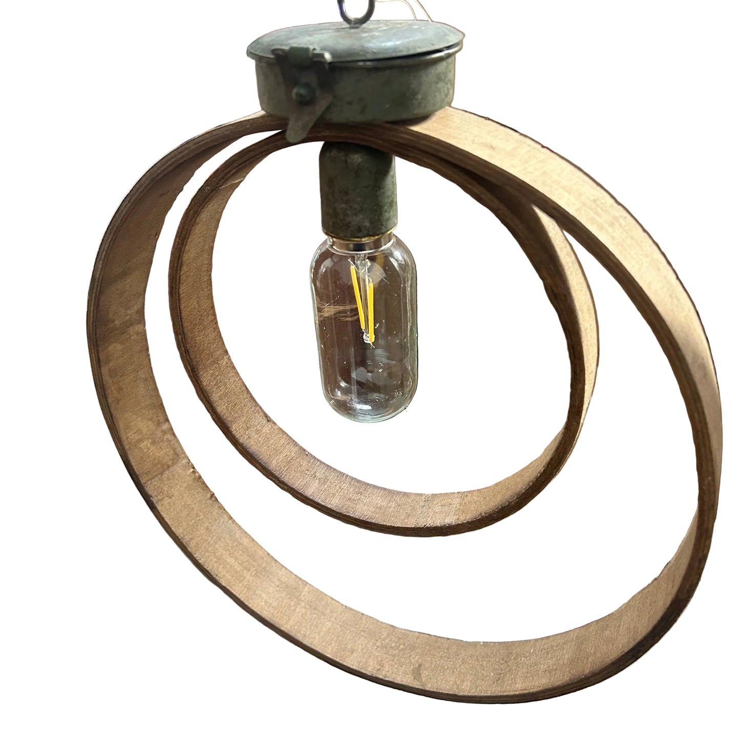 Hanging Two Circle Battery Operated Lamp
