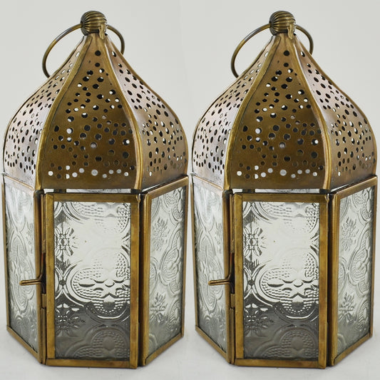 Moroccan Style Set Of 2 Small Lanterns