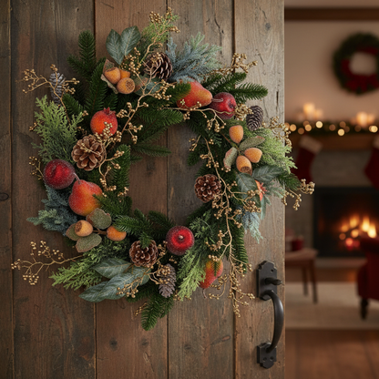 Fruit and Foliage Wreath 55cm