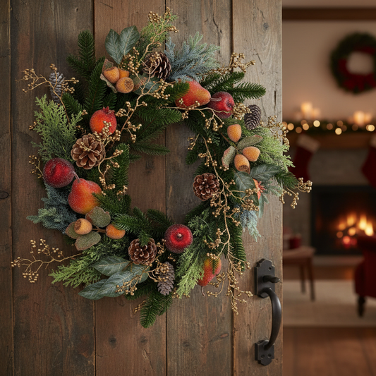 Fruit and Foliage Wreath 55cm
