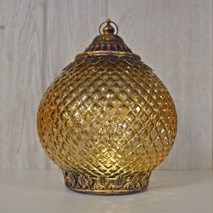 Gold Vintage Style LED Lantern
