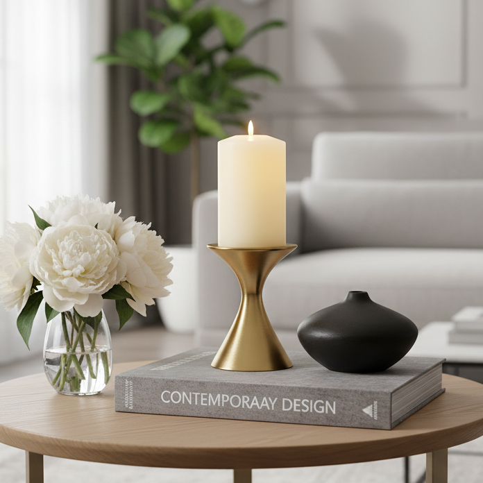 Cream Church Candle LED Wick 19cm x 10cm