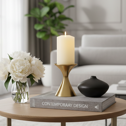 Cream Church Candle LED Wick 19cm x 10cm