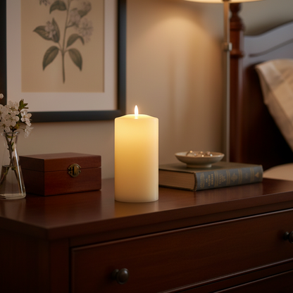 Cream Church Candle LED Wick 22.5cm x 10cm