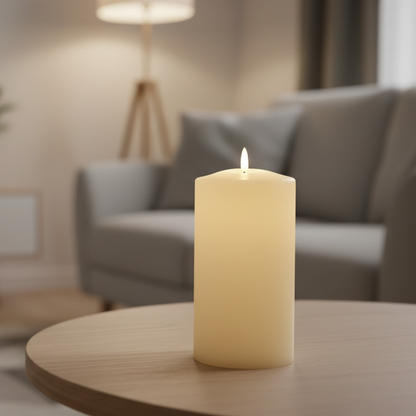 Cream Church Candle LED Wick 22.5cm x 10cm