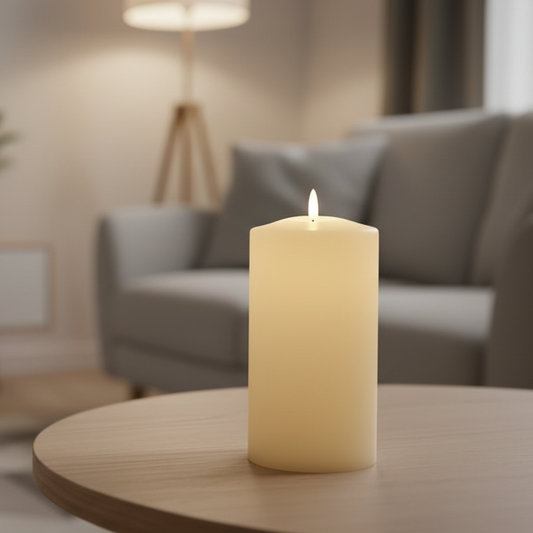 Cream Church Candle LED Wick 22.5cm